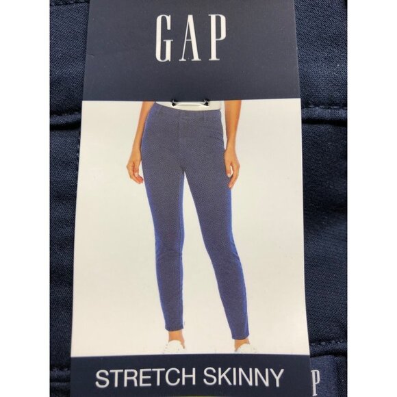 GAP WOMEN NAVY LADIES STRETCH SKINNY PANT SIZE 8 NEW WITH TAG - Picture 2 of 12
